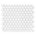 Mozaic Dunin Mini Hexagon White, 26x30 cm, lucios