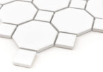 Mozaic Dunin Arabesco Mini Octagon White 55, 29,5x29,5 cm, mat - imagine 6