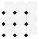 Mozaic Dunin Arabesco Octagon White 95, 29,5x29,5 cm, mat - imagine 3