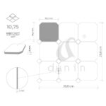 Mozaic Dunin Arabesco Octagon White 95, 29,5x29,5 cm, mat - imagine 2