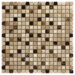 Mozaic Dunin Travertine Cream Mix 15, 30,5x30,5 cm, lustruit