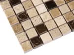 Mozaic Dunin Travertine Cream Mix 15, 30,5x30,5 cm, lustruit - imagine 5
