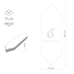 Mozaic Dunin Tritone Black 02, 7,5x22,7 cm, matt - imagine 7