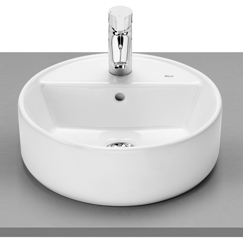 a3270mk000 Lavoar pe blat Roca The Gap, 40x40x13 cm, rotund, alb - imagine 1