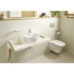 Lavoar pe blat Roca The Gap, 40x40x13 cm, rotund, alb - imagine 3