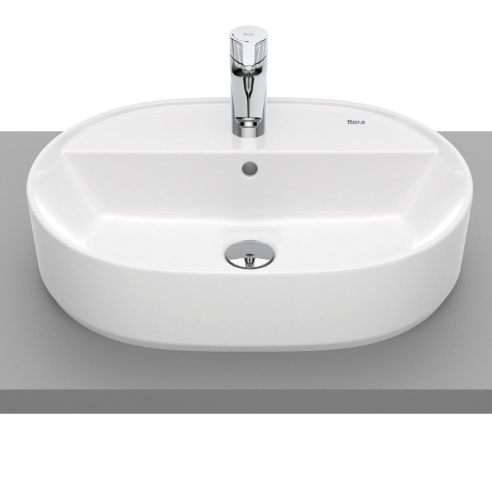 a3270y0000 Lavoar oval pe blat Roca The Gap, 55x40x13 cm, alb - imagine 1