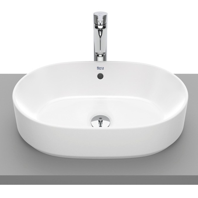 a3270y1000 Lavoar oval pe blat Roca The Gap, 55x39x13 cm, alb - imagine 1