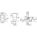 Vas WC pe pardoseala Roca The Gap Round Rimless, 37x60x79, alb - imagine 2