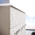 Set mobilier cu lavoar Baden Haus Miami 100 cm, alb lucios - imagine 3
