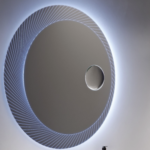 Oglinda cu iluminare led si lupă cosmetica Baden Haus, diametru 100 cm