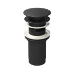 Ventil universal Ravak cu sistem Click-Clack si filet scurt pentru lavoar, negru mat