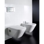 Bideu suspendat Roca The Gap Square, 35x54x31,5 cm, alb - imagine 3