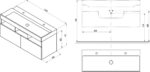 Set mobilier baza cu lavoar Ravak SD Natural 1200, alb, 120x45x45 cm - imagine 2