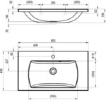 Lavoar incastrat Ravak Classic II, 80x45x17,4 cm, alb - imagine 2
