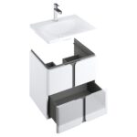 Lavoar ceramic pentru mobilier Ravak Balance, 80x46,5x3 cm, alb - imagine 3