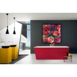 Lavoar rotund pe blat Villeroy&Boch Artis, 43x43x13 cm, alb/negru - imagine 3