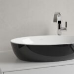 Lavoar oval pe blat Villeroy&Boch Artis, 61x41x13 cm, alb/negru - imagine 7