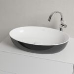 Lavoar oval pe blat Villeroy&Boch Artis, 61x41x13 cm, alb/negru - imagine 6