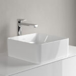 Lavoar patrat pe blat Villeroy&Boch Collaro, 38x38x14,5 cm, alb - imagine 5