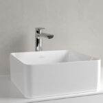 Lavoar patrat pe blat Villeroy&Boch Collaro, 38x38x14,5 cm, alb - imagine 4