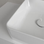 Lavoar patrat pe blat Villeroy&Boch Collaro, 38x38x14,5 cm, alb - imagine 3
