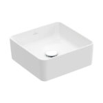 Lavoar patrat pe blat Villeroy&Boch Collaro, 38x38x14,5 cm, alb