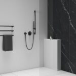 Tija cu suport glisant pentru dus Ravak Chrome 974.20, 70 cm, negru - imagine 3