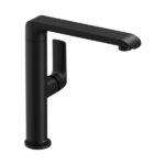 Baterie stativă bucatarie/baie Ravak Flat, 261 mm, fara ventil, negru mat
