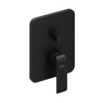 Baterie încastrabilă, de dus, cu comutator ptr R-box Ravak Flat FL 065.20BL, negru mat