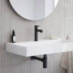 Baterie lavoar Ravak Puri PU 014.20, fara ventil, negru mat - imagine 2