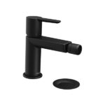Bateria bideu Ravak Puri PU 055.20, cu ventil, negru mat