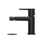 Bateria bideu Ravak Puri PU 055.20, cu ventil, negru mat - imagine 3