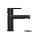 Bateria bideu Ravak Puri PU 055.20, cu ventil, negru mat - imagine 4