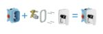 Baterie încastrata dus pentru R-box Ravak Classic CL066.00, crom - imagine 3