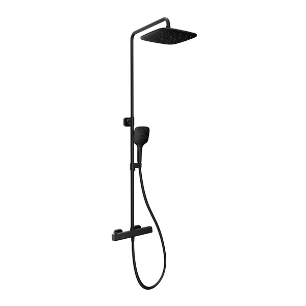 td-f-091-black Coloană de duș termostatata Ravak 10° Free TD F 091.20/150, negru mat - imagine 1