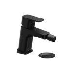 Baterie bide Ravak 10° Free TD F 055.20, cu ventil, negru mat