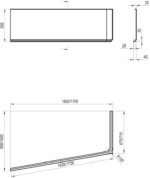 Panoul frontal pentru cada Ravak 10° 160 cm, de partea dreapta - imagine 2