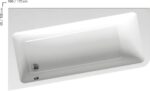 Cada acril Ravak 10°, 160x95 cm, de partea dreapta, alb - imagine 10