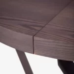 Masa extensibilia rotunda din frasin masiv Anesis Rotorra T147 - imagine 2