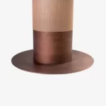 Masa rotunda cu baza metalica si blat frasin masiv Anesis Cildo T161 - imagine 8