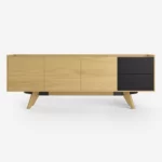 Comoda din lemn de frasin cu blat de ceramica sau sticla Anesis Trava M517 - imagine 6