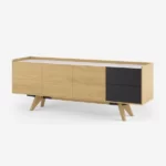 Comoda din lemn de frasin cu blat de ceramica sau sticla Anesis Trava M517 - imagine 2