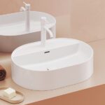 Lavoar pe blat Ravak Ceramic Slim Shelf O, 55x40x12 cm, alb - imagine 6