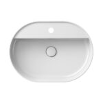 Lavoar pe blat Ravak Ceramic Slim Shelf O, 55x40x12 cm, alb - imagine 4