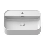 Lavoar pe blat Ravak Ceramic Slim Shelf R, 55x40x12 cm, alb - imagine 3