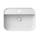 Lavoar pe blat Ravak Ceramic Slim Shelf R, 55x40x12 cm, alb - imagine 4
