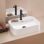 Lavoar pe blat Ravak Ceramic Slim Shelf R, 55x40x12 cm, alb - imagine 5