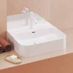 Lavoar pe blat Ravak Ceramic Slim Wall R, 55x45x12 cm, alb - imagine 5