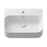 Lavoar pe blat Ravak Ceramic Slim Wall R, 55x45x12 cm, alb - imagine 3