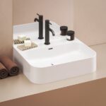 Lavoar pe blat Ravak Ceramic Slim Wall R, 55x45x12 cm, alb - imagine 6